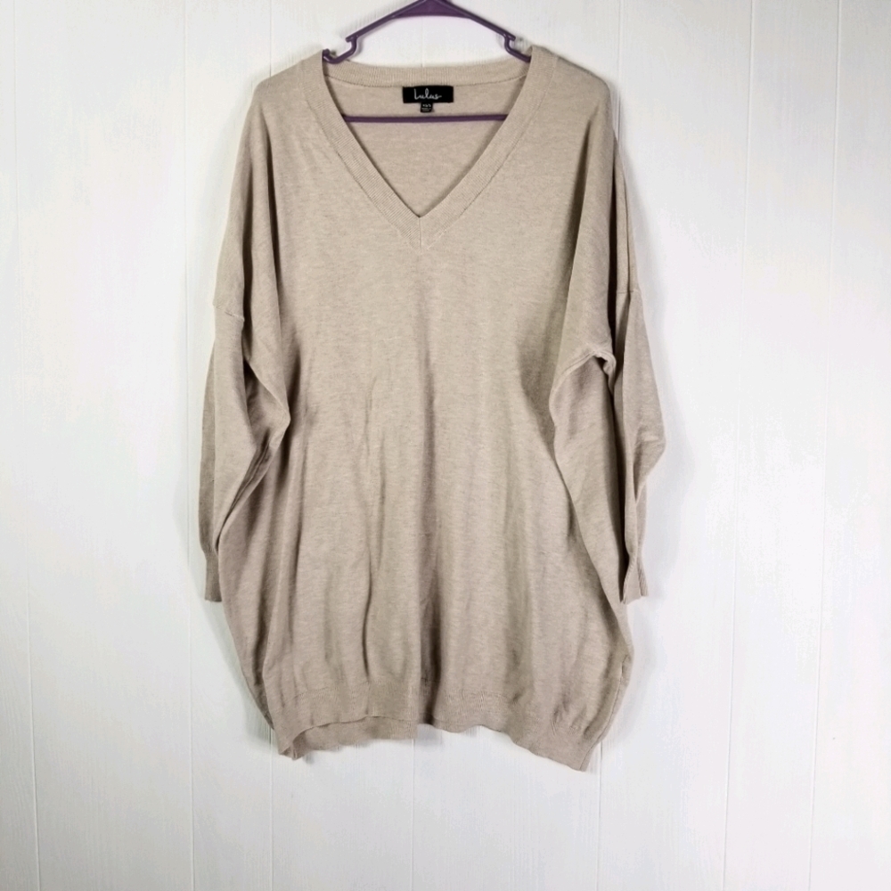 Lulus sweater oversized oatmeal color size XS/S